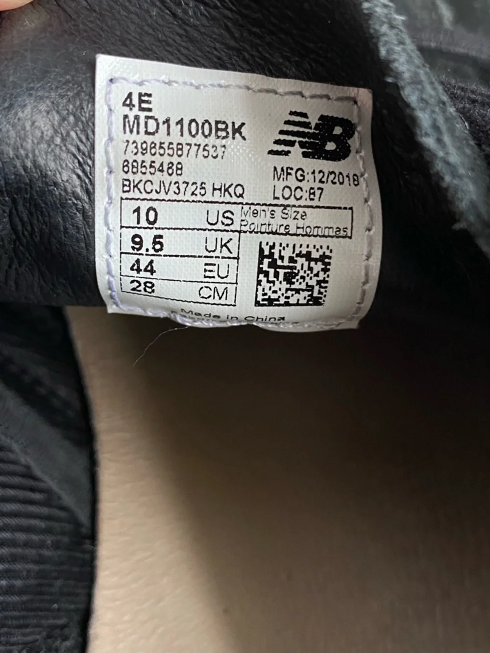 New Balance Black Suede Leather Oxford Casual Dress Sneakers MD1100BK Size 10